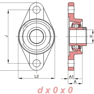 Bezpieczna płatność Zespół z oprawą żeliwną UCFL205-16 SNR
